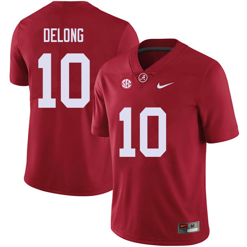 Men #10 Skyler DeLong Alabama Crimson Tide College Football Jerseys Sale-Red